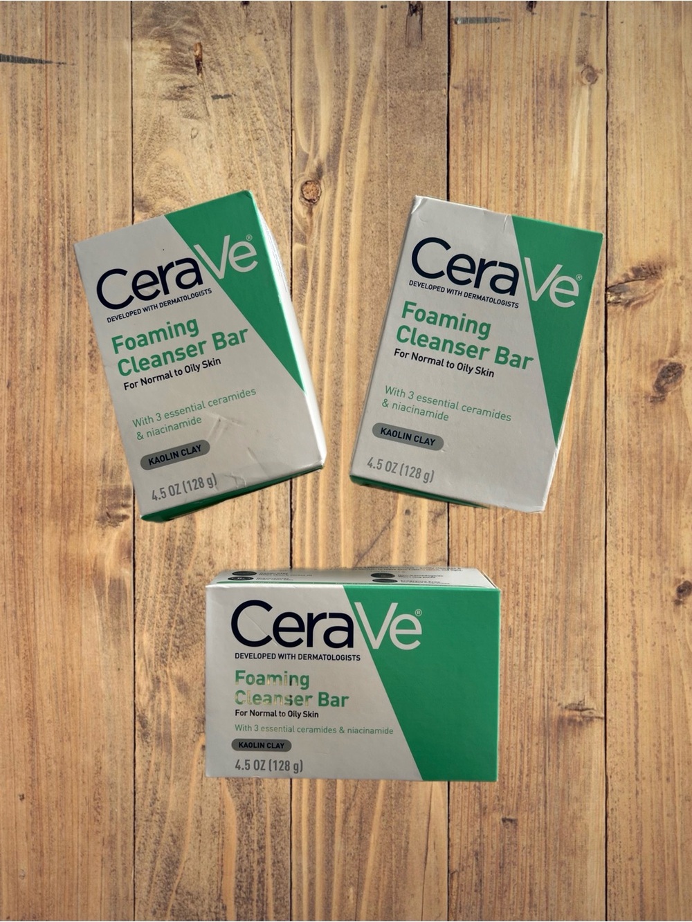 CeraVe Foaming Cleanser Bar 3-Pack 4.5 oz Normal to Oily Skin